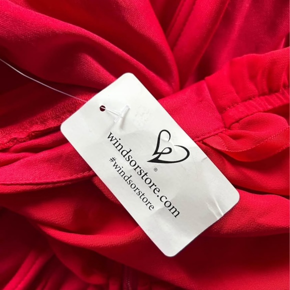 NWT Draped Chiffon Corset size medium (red) - Picture 4 of 4